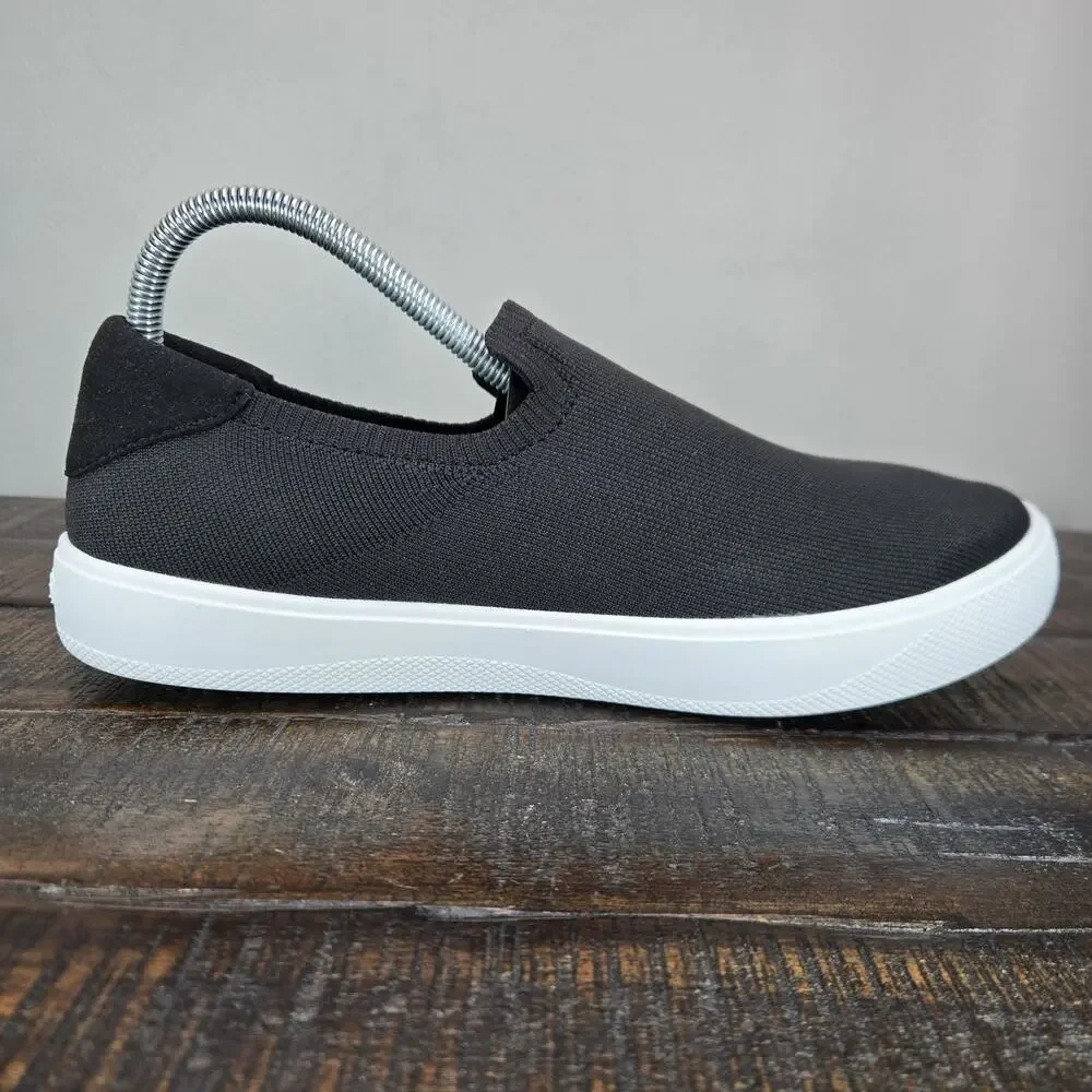 Vessi Boardwalk Slip On Womens Size 9 Waterproof Shoes Sneakers Boulder Black